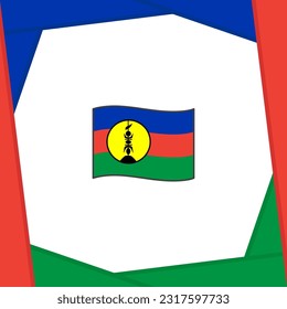 New Caledonia Flag Abstract Background Design Template. New Caledonia Independence Day Banner Social Media Post. Banner