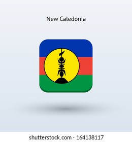 New Caledonia flag icon. Vector illustration.