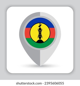 New Caledonia Flag Pin Map Icon