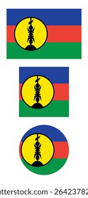 
New Caledonia flag PNG vector. New Caledonia square and round icon isolated on transparent PNG background. New Caledonia flag icon.

