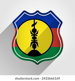 New Caledonia Flag Road Sign Illustration