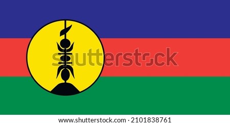 New Caledonia flag vector icon