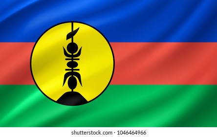 New Caledonia Flag in Vector Illustration