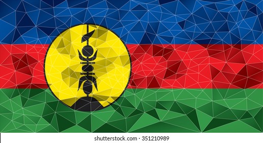 New Caledonia flag vector illustration.