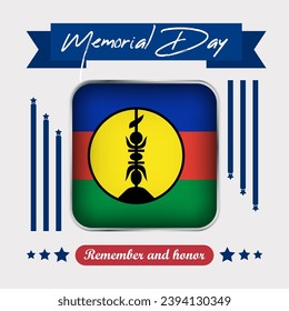 New Caledonia Memorial Day Vector Illustration