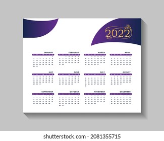 new calendar 2022 template design 