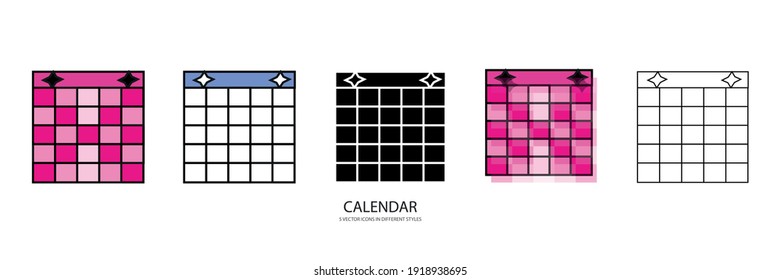 new calendar vector type icon