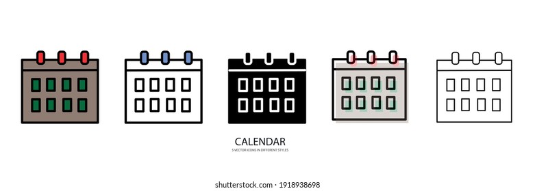 nuevo icono de tipo de vector de calendario