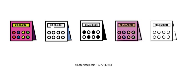 new calendar vector type icon