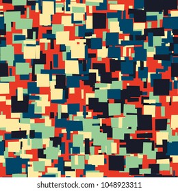 New camouflage. A seamless texture consisting of chaos of quadrangles. Masking coloring.