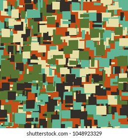 New camouflage. A seamless texture consisting of chaos of quadrangles. Masking coloring.