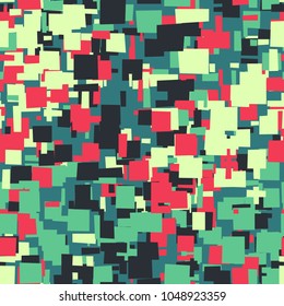 New camouflage. A seamless texture consisting of chaos of quadrangles. Masking coloring.
