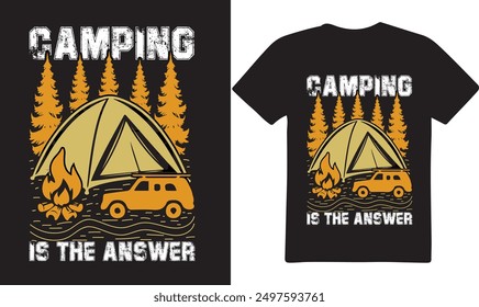 New Camping T-shirt Design Bundle, Camping vector T-shirt Designs, 
Typography T-Shirt Design, Adventure travel lettering T-Shirt Design, Mountain Pine Tree Hiking Vector design, New Camping vector