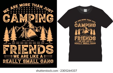 New Camping Typography t-shirt design Today's forecast mostly camping design vector retro Template. Camping Design Colorful T-shirt premier Vector Camping design ready for vintage Banner Poster vector