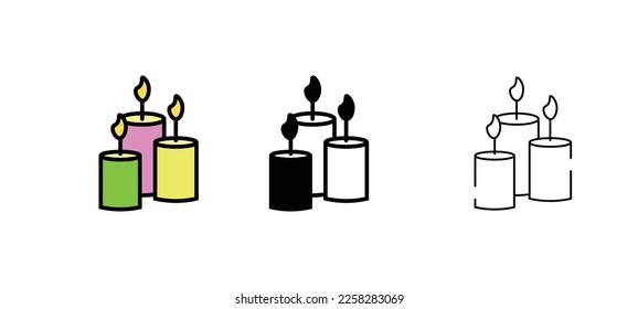 nuevo icono de tipo vectorial de candela