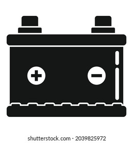 Nuevo vector simple del icono de la batería del coche. Energía total. Celda de acumulador