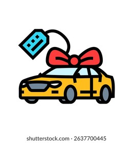 new car dealership color icon vector. new car dealership sign. isolated symbol illustration