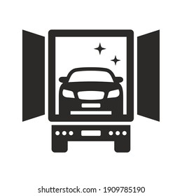 New Car Icon. Car Delivery Icon. Vector Icon Isolated On White Background.