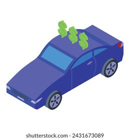 New car icon isometric vector. Car showroom dealer. Auto garage