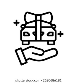 Nueva Ilustración vectorial de línea de iconos de coche