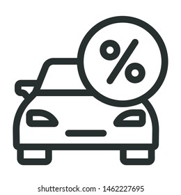 new car, car shop - minimal line web icon. simple vector illustration. concept for infographic, website or app.