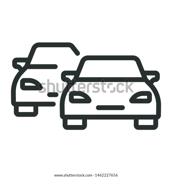 new car, car\
shop - minimal line web icon. simple vector illustration. concept\
for infographic, website or\
app.