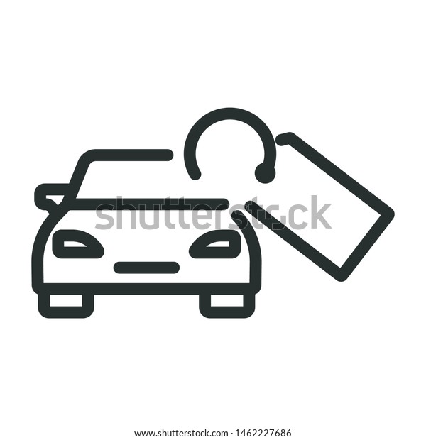 new car, car\
shop - minimal line web icon. simple vector illustration. concept\
for infographic, website or\
app.