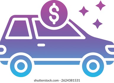 Ícone do vetor de carro novo. Pode ser usado para impressão, aplicativos móveis e da Web.