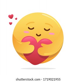 New Care React Emoji Hugging Heart Shaped Love