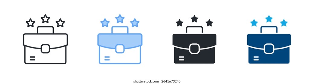 New Career Icon Set Multiple Style. Design In Outline, Blue, Glyph, Dualtone