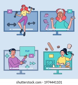 New career in the world of online communication is the creation of video content channels of their own to gain a large audience to generate income, Exercise, cosmetic reviews, streaming games, cooking