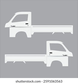 new carry pick up sketch or vector side view. suitable for design