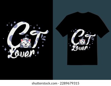 new cat lover t shirt design for cat lover