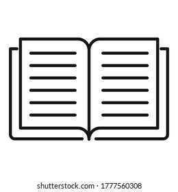 New catalog icon. Outline new catalog vector icon for web design isolated on white background