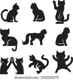 The new Cats silhouette, cat vector