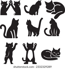 The new Cats silhouette, cat vector