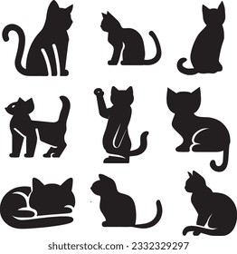 The new Cats silhouette, cat vector