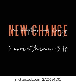 Nuevo Cambio nuevos capítulos, nuevo fuerte 2 Corintios 5:17