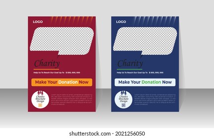 New Charity and donation Flyer Design, Corporate Business Flyer Design, Travel Brochure Design, Real State A4 Template, Vector Illustration