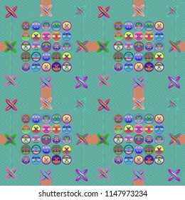 New charming magic abstract background vintage multicolor jeans tissue.