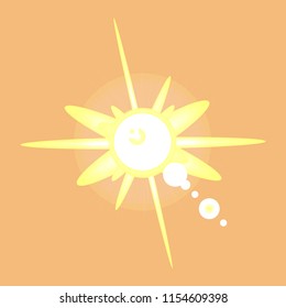 New charming magic abstract object glow splash motion.