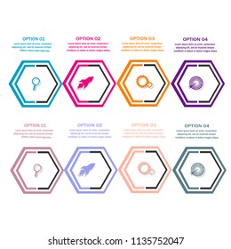 New chart data element infographic design vector with color hexagon concept illustration design
