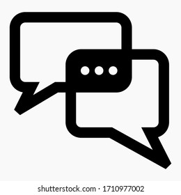 New chat icon. Correspondence between people. Communication in social networks. Illustration of isolated vector sign symbol.