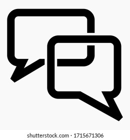 Nuevo icono de chat. Correspondencia entre personas. Comunicación en redes sociales. Ilustración del símbolo de signo vectorial aislado.