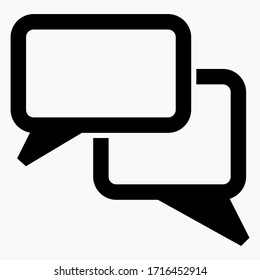 Nuevo icono de chat. Correspondencia entre personas. Comunicación en redes sociales. Ilustración del símbolo de signo vectorial aislado.