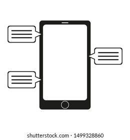 New Chat messages notification on phone person chatting on mobile