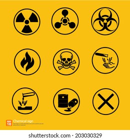 New Chemical Sign Warning Vector Design