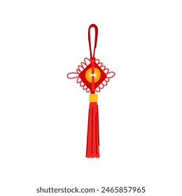 new chinese lucky knot cartoon. element ornament, lunar cloud, year flower new chinese lucky knot sign. isolated symbol vector illustration