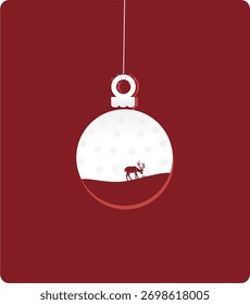 New Christmas Ball Vector Design. Merry Christmas and Happy New Year background.