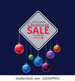 new christmas sale offer card design 